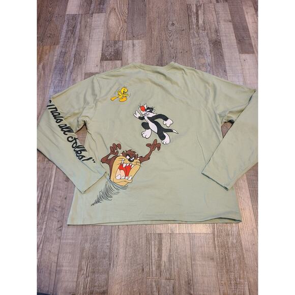 Looney tunes small womens sage long sleeve shirt - Picture 4 of 8
